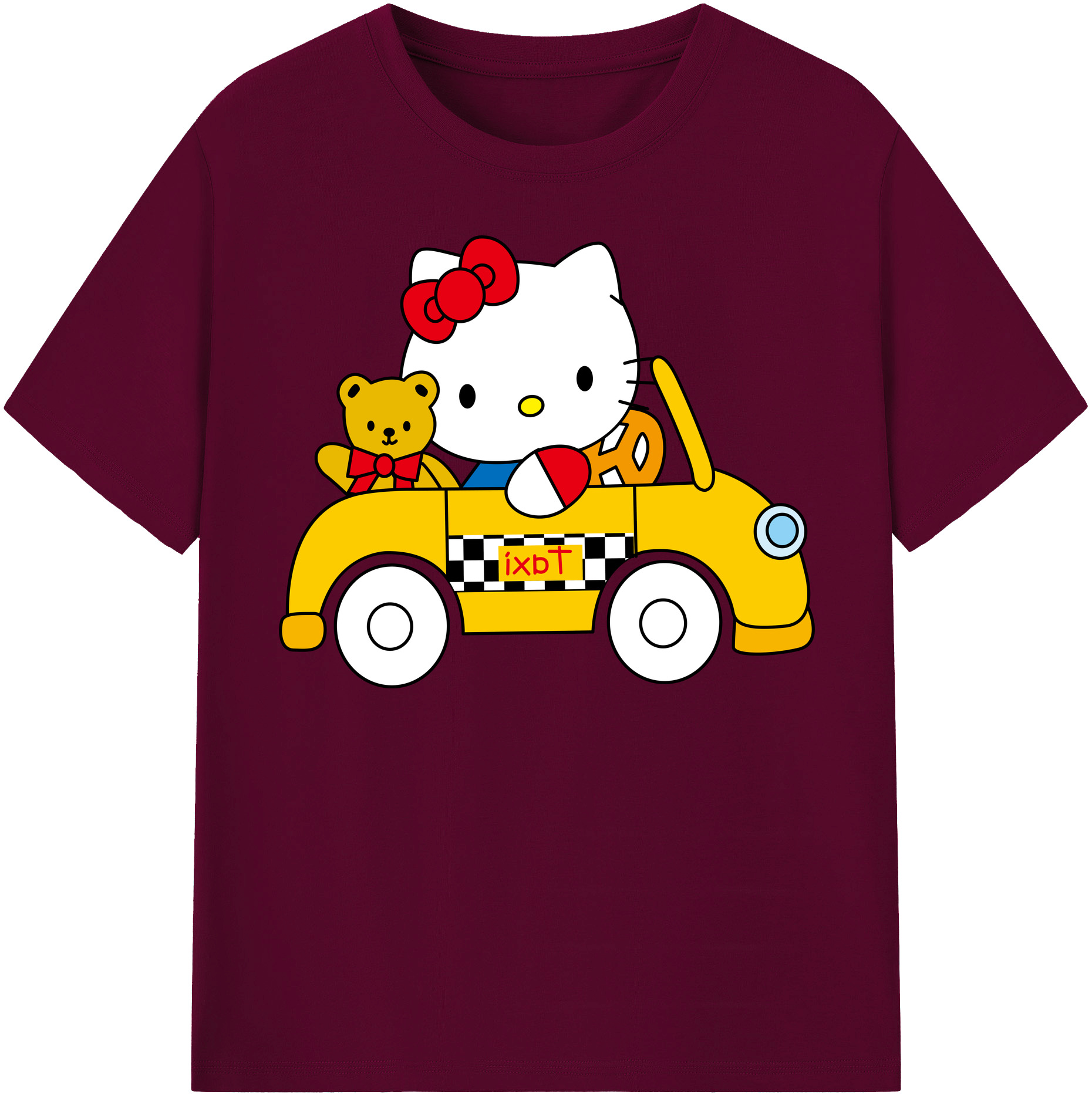 （画像用） Hello Kitty ハローキティ レディースカジュアルプリントTシャツ（綿100％）